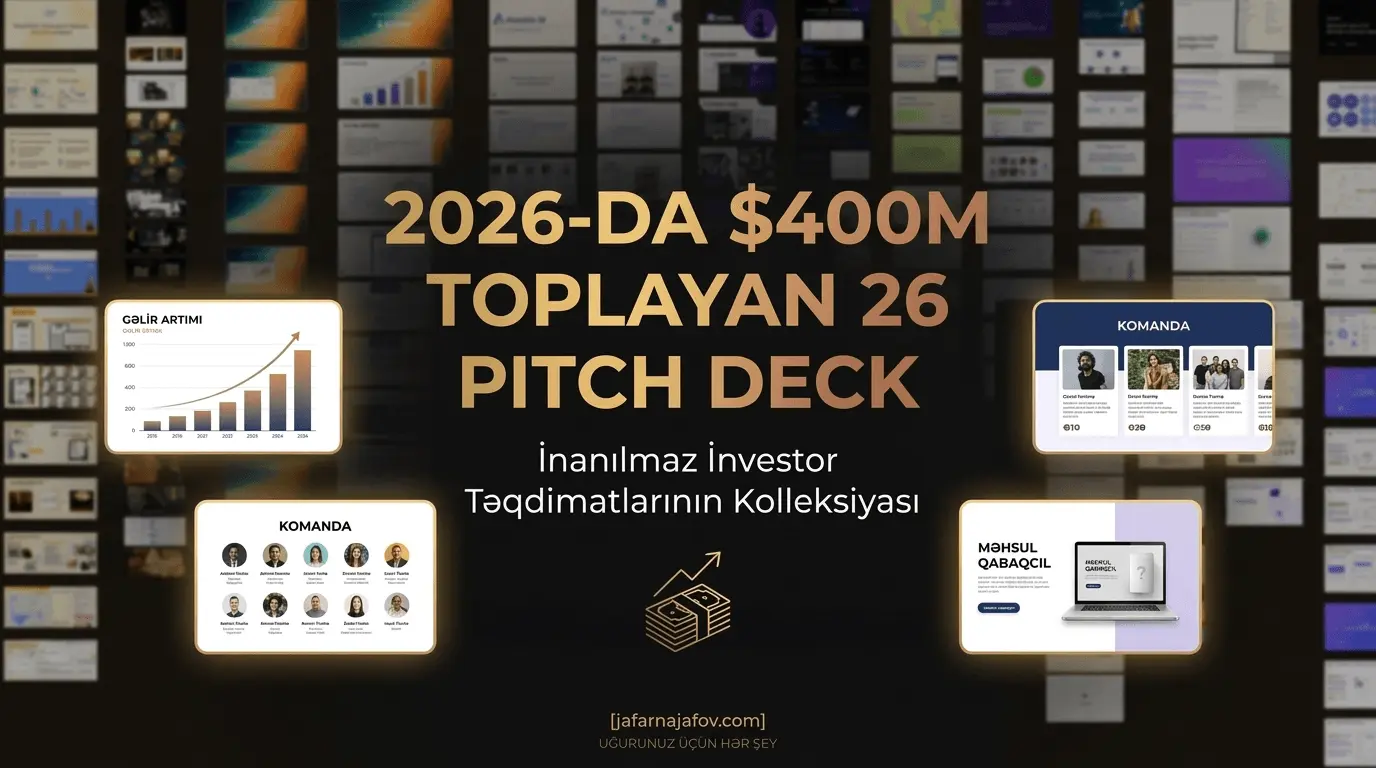 2026-da $400M Toplayan 26 Pitch Deck — Real Nümunələr
