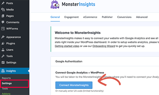 MonsterInsights plugin
WordPress  plugin
Google Analitika