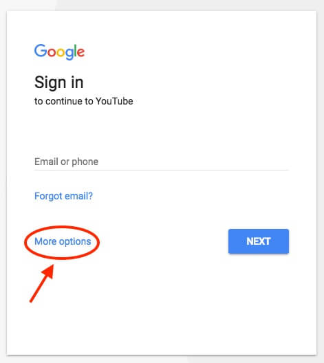 Google hesabı yaratmaq
google sign in
