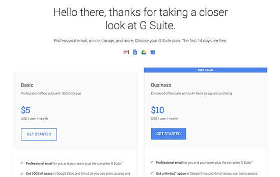 G Suite email hesab 
korporativ email
biznes email