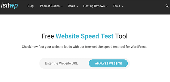saytın sürətini yoxla 
WordPress speed test